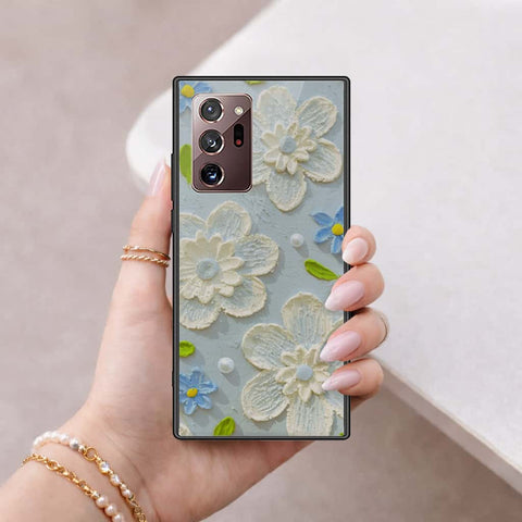 Samsung Galaxy Note 20 Ultra Cover - Floral Series 3 - HQ Ultra Shine Premium Infinity Glass Soft Silicon Borders Case