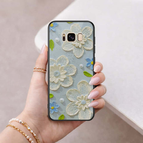 Samsung Galaxy S8 Plus Cover - Floral Series 3 - HQ Ultra Shine Premium Infinity Glass Soft Silicon Borders Case