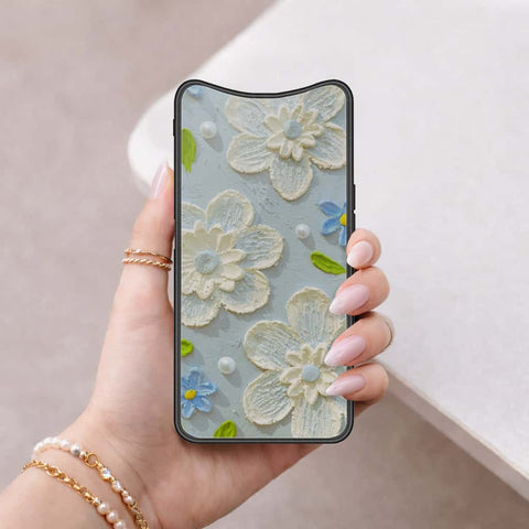 Oppo Find X Cover - Floral Series 3 - HQ Ultra Shine Premium Infinity Glass Soft Silicon Borders Case