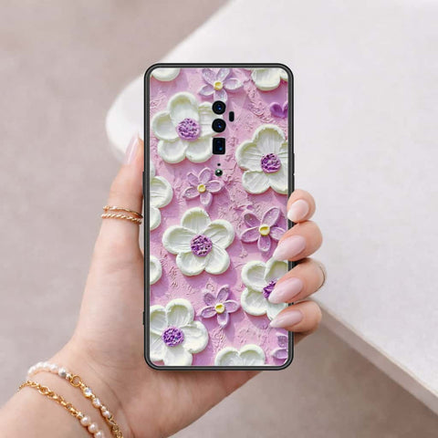 Oppo Reno 10x Zoom Cover - Floral Series 3 - HQ Ultra Shine Premium Infinity Glass Soft Silicon Borders Case