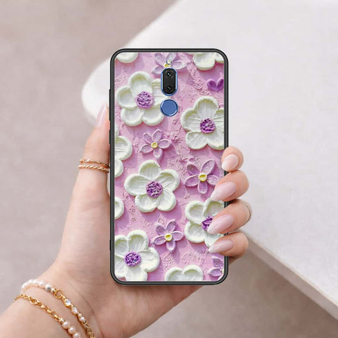 Huawei Mate 10 Lite Cover - Floral Series 3 - HQ Ultra Shine Premium Infinity Glass Soft Silicon Borders Case