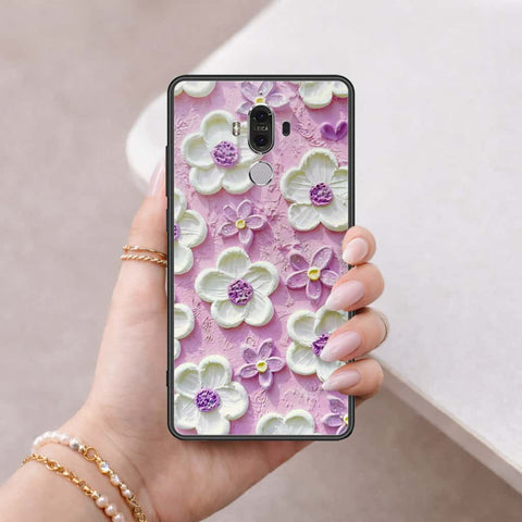 Huawei Mate 9 Cover - Floral Series 3 - HQ Ultra Shine Premium Infinity Glass Soft Silicon Borders Case