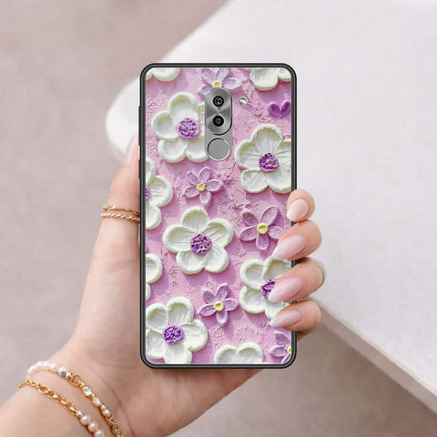 Huawei Honor 6X Cover - Floral Series 3 - HQ Ultra Shine Premium Infinity Glass Soft Silicon Borders Case