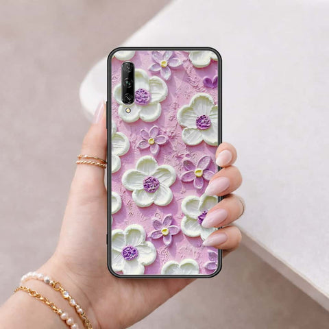 Huawei Y9s Cover - Floral Series 3 - HQ Ultra Shine Premium Infinity Glass Soft Silicon Borders Case