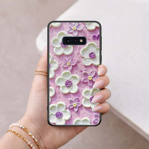 Samsung Galaxy S10e Cover - Floral Series 3 - HQ Ultra Shine Premium Infinity Glass Soft Silicon Borders Case