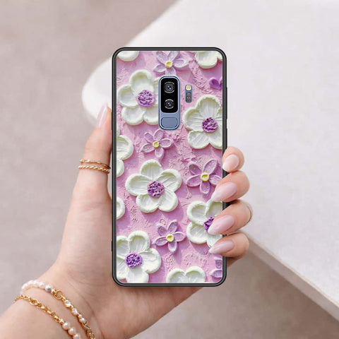 Samsung Galaxy S9 Plus Cover - Floral Series 3 - HQ Ultra Shine Premium Infinity Glass Soft Silicon Borders Case