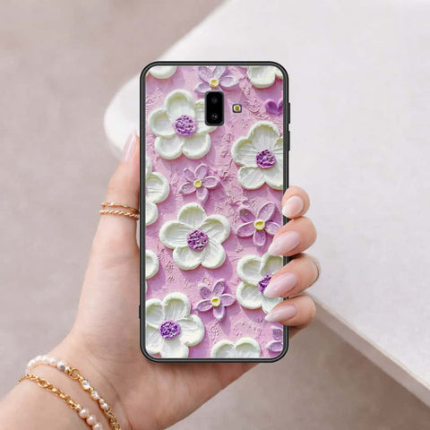 Samsung Galaxy J6 Plus 2018 Cover - Floral Series 3 - HQ Ultra Shine Premium Infinity Glass Soft Silicon Borders Case