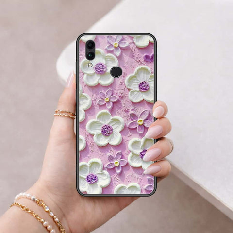 Huawei Honor 10 Lite Cover - Floral Series 3 - HQ Ultra Shine Premium Infinity Glass Soft Silicon Borders Case