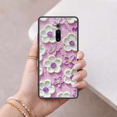 Xiaomi Mi 9T Pro Cover - Floral Series 3 - HQ Ultra Shine Premium Infinity Glass Soft Silicon Borders Case