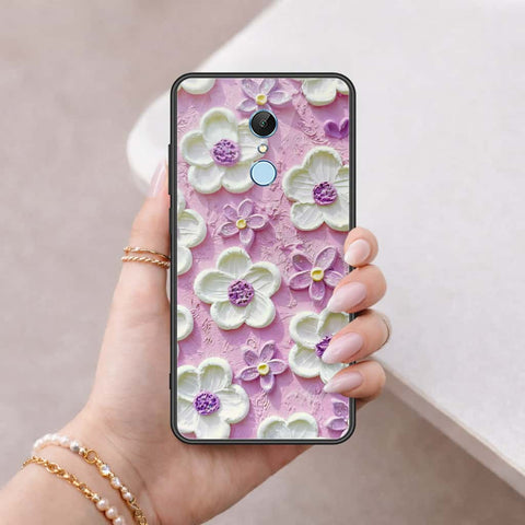 Xiaomi Redmi Note 5 / Redmi 5 Plus Cover - Floral Series 3 - HQ Ultra Shine Premium Infinity Glass Soft Silicon Borders Case