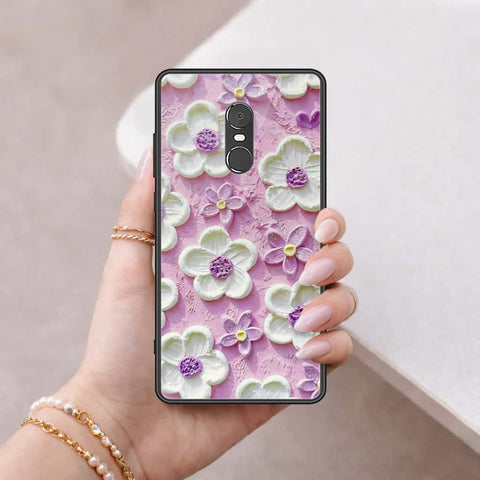 Xiaomi Redmi Note 4 / 4X Cover - Floral Series 3 - HQ Ultra Shine Premium Infinity Glass Soft Silicon Borders Case