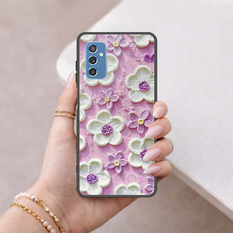 Samsung Galaxy M52 5G Cover - Floral Series 3 - HQ Ultra Shine Premium Infinity Glass Soft Silicon Borders Case