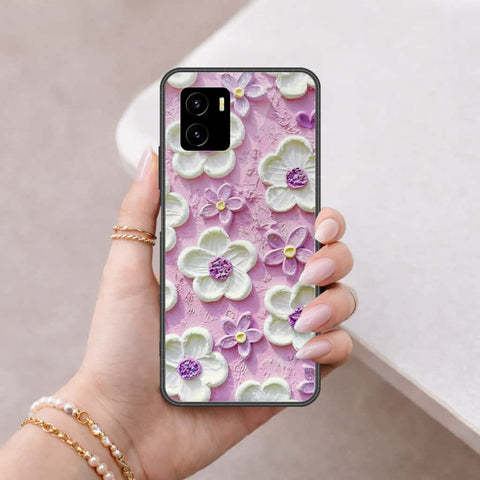 Vivo Y15a Cover - Floral Series 3 - HQ Ultra Shine Premium Infinity Glass Soft Silicon Borders Case