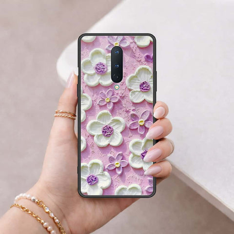 OnePlus 8 Cover - Floral Series 3 - HQ Ultra Shine Premium Infinity Glass Soft Silicon Borders Case