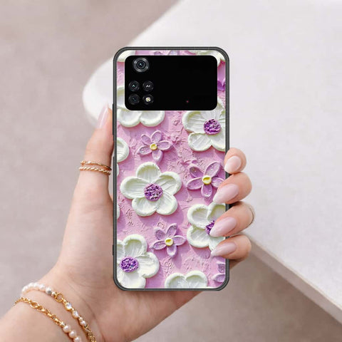 Xiaomi Poco M4 Pro Cover - Floral Series 3 - HQ Ultra Shine Premium Infinity Glass Soft Silicon Borders Case