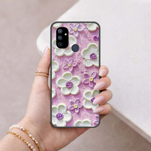 OnePlus Nord N100 Cover - Floral Series 3 - HQ Ultra Shine Premium Infinity Glass Soft Silicon Borders Case