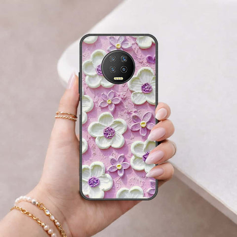 Infinix Note 7 Cover - Floral Series 3 - HQ Ultra Shine Premium Infinity Glass Soft Silicon Borders Case
