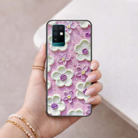 Infinix Note 10 Cover - Floral Series 3 - HQ Ultra Shine Premium Infinity Glass Soft Silicon Borders Case