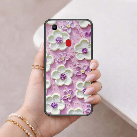 Oppo F7 Cover - Floral Series 3 - HQ Ultra Shine Premium Infinity Glass Soft Silicon Borders Case