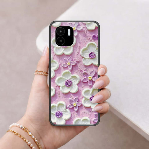 Xiaomi Redmi A2 Cover - Floral Series 3 - HQ Ultra Shine Premium Infinity Glass Soft Silicon Borders Case