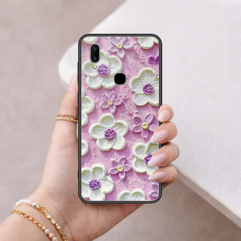 Vivo V11i Cover - Floral Series 3 - HQ Ultra Shine Premium Infinity Glass Soft Silicon Borders Case
