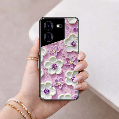 Tecno Pova 5 Pro Cover - Floral Series 3 - HQ Ultra Shine Premium Infinity Glass Soft Silicon Borders Case