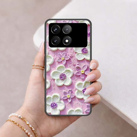 Xiaomi Poco F6 Pro Cover - Floral Series 3 - HQ Ultra Shine Premium Infinity Glass Soft Silicon Borders Case