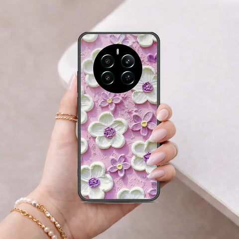 Realme 12 Plus Cover - Floral Series 3 - HQ Ultra Shine Premium Infinity Glass Soft Silicon Borders Case