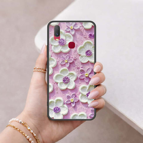 Vivo Y11 2019 Cover - Floral Series 3 - HQ Ultra Shine Premium Infinity Glass Soft Silicon Borders Case