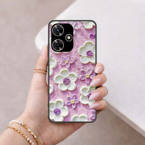 Infinix Hot 30i Cover - Floral Series 3 - HQ Ultra Shine Premium Infinity Glass Soft Silicon Borders Case