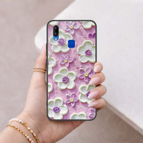 Vivo Y91i Cover - Floral Series 3 - HQ Ultra Shine Premium Infinity Glass Soft Silicon Borders Case