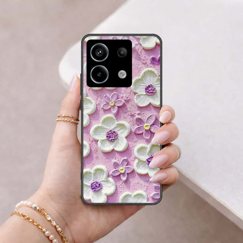 Xiaomi Redmi Note 13 Pro 4G Cover - Floral Series 3 - HQ Ultra Shine Premium Infinity Glass Soft Silicon Borders Case