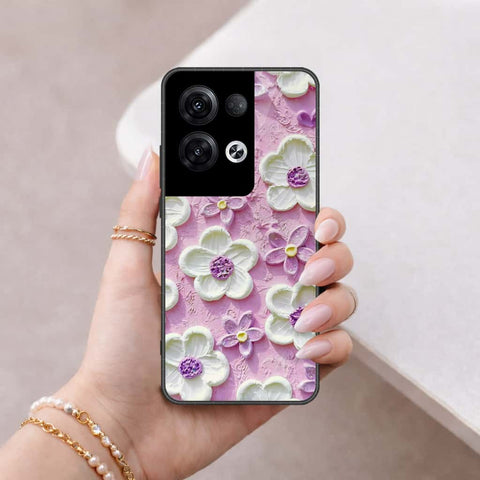 Oppo Reno 8 Pro Plus Cover - Floral Series 3 - HQ Ultra Shine Premium Infinity Glass Soft Silicon Borders Case