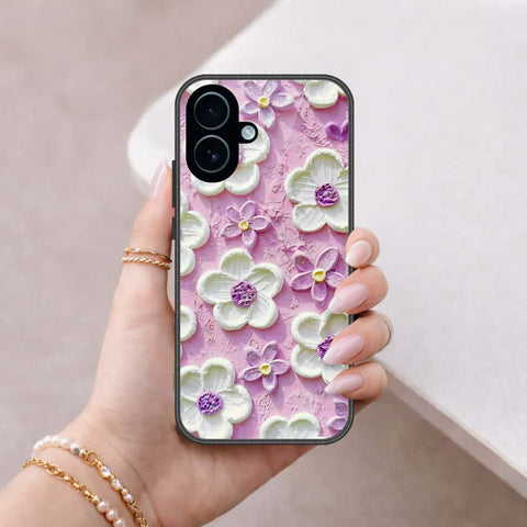 iPhone 18 - Floral Series 3 - HQ Ultra Shine Premium Infinity Glass Soft Silicon Borders Case