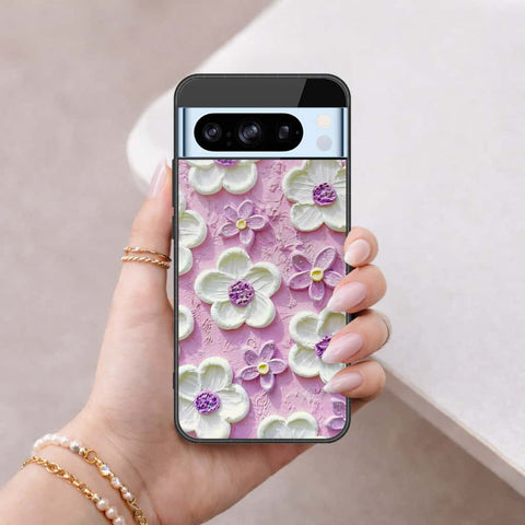 Google Pixel 8 Pro Cover - Floral Series 3 - HQ Ultra Shine Premium Infinity Glass Soft Silicon Borders Case