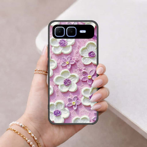 Infinix Smart 10 Plus Cover - Floral Series 3 - HQ Ultra Shine Premium Infinity Glass Soft Silicon Borders Case