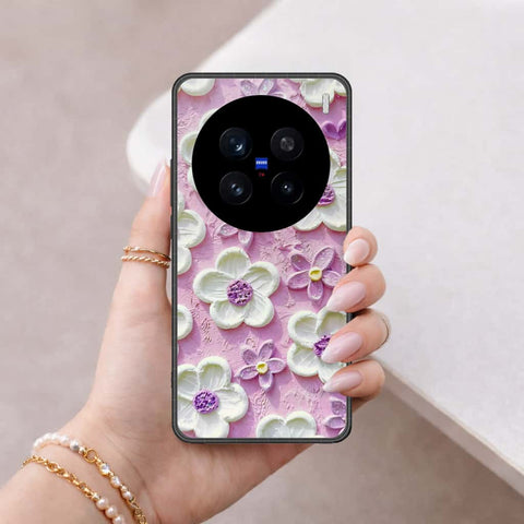 Vivo V7 Plus Cover - Floral Series 3 - HQ Ultra Shine Premium Infinity Glass Soft Silicon Borders Case
