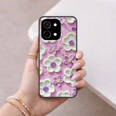 Vivo Y28 4G Cover - Floral Series 3 - HQ Ultra Shine Premium Infinity Glass Soft Silicon Borders Case