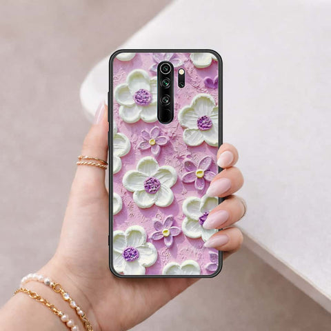 Xiaomi Redmi Note 8 Pro Cover - Floral Series 3 - HQ Ultra Shine Premium Infinity Glass Soft Silicon Borders Case