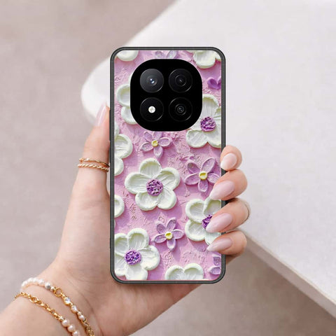 Xiaomi Poco X7 Cover - Floral Series 3 - HQ Ultra Shine Premium Infinity Glass Soft Silicon Borders Case