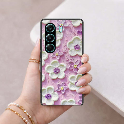Tecno Camon 40 Pro 5G Cover - Floral Series 3 - HQ Ultra Shine Premium Infinity Glass Soft Silicon Borders Case