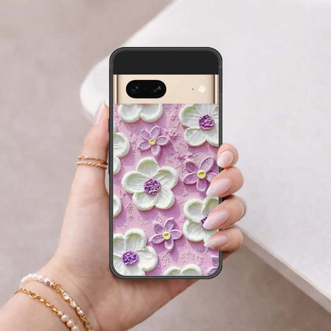 Google Pixel 7 Cover - Floral Series 3 - HQ Ultra Shine Premium Infinity Glass Soft Silicon Borders Case