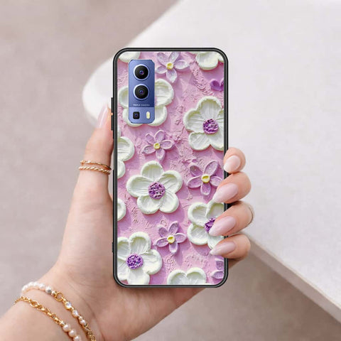 Vivo Y52 5G Cover - Floral Series 3 - HQ Ultra Shine Premium Infinity Glass Soft Silicon Borders Case