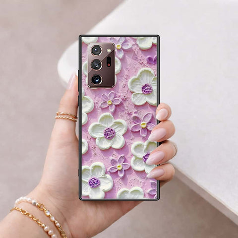 Samsung Galaxy Note 20 Ultra Cover - Floral Series 3 - HQ Ultra Shine Premium Infinity Glass Soft Silicon Borders Case
