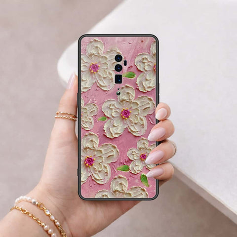 Oppo Reno 10x Zoom Cover - Floral Series 3 - HQ Ultra Shine Premium Infinity Glass Soft Silicon Borders Case