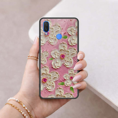 Huawei Enjoy 9 Plus Cover - Floral Series 3 - HQ Ultra Shine Premium Infinity Glass Soft Silicon Borders Case