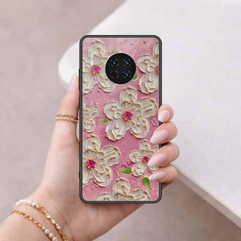 Huawei Mate 30 Cover - Floral Series 3 - HQ Ultra Shine Premium Infinity Glass Soft Silicon Borders Case