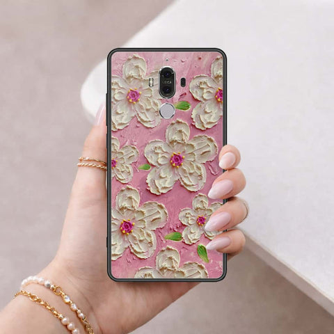 Huawei Mate 9 Cover - Floral Series 3 - HQ Ultra Shine Premium Infinity Glass Soft Silicon Borders Case