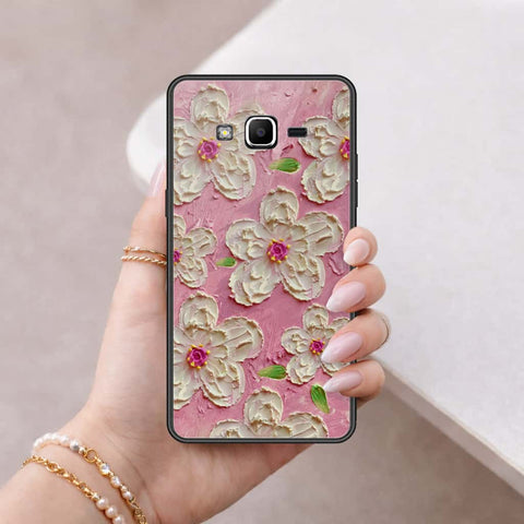 Samsung Galaxy Grand Prime Cover - Floral Series 3 - HQ Ultra Shine Premium Infinity Glass Soft Silicon Borders Case