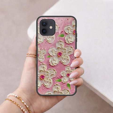 iPhone 12 - Floral Series 3 - HQ Ultra Shine Premium Infinity Glass Soft Silicon Borders Case